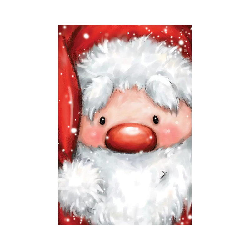 Santa Portrait by MAKIKO - Wrapped Canvas Print, 30.48 cm H x 45.72 cm W