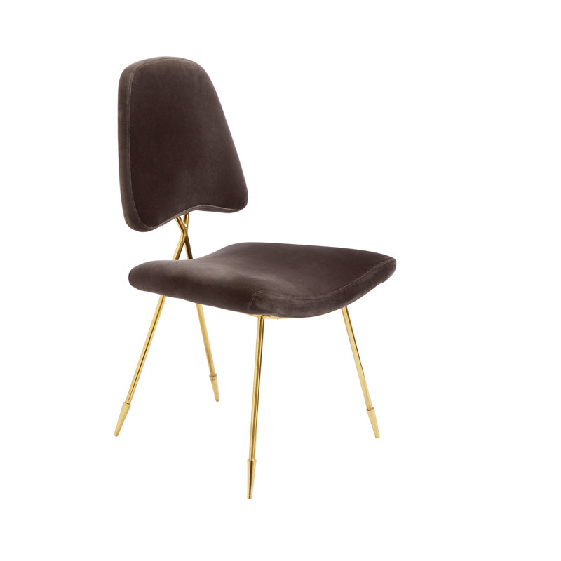 Maxime Dining Chair, 100% Cotton Rialto Charcoal