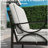 Set of 2  All-Weather Metal Armchairs, Black Frame with Gray Cushions