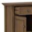 Armoire de rangement en bois massif avec 2 tiroirs et tablettes réglables Manervia-559122945