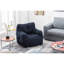 Fauteuil à billes bleu foncé rembourré doux avec tissu confortable, pour la surface de vie Tissu absorbant les chocs en mousse