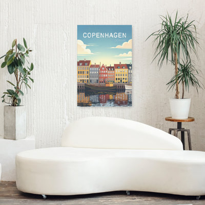 Copenhagen Canal Reflections by Andreas Magnusson - Wrapped Canvas Print