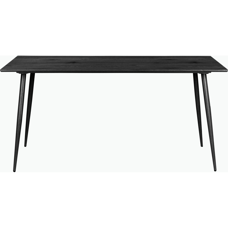 Armendariz Solid Wood Base Dining Table, Black, H76 x L120 x W80cm