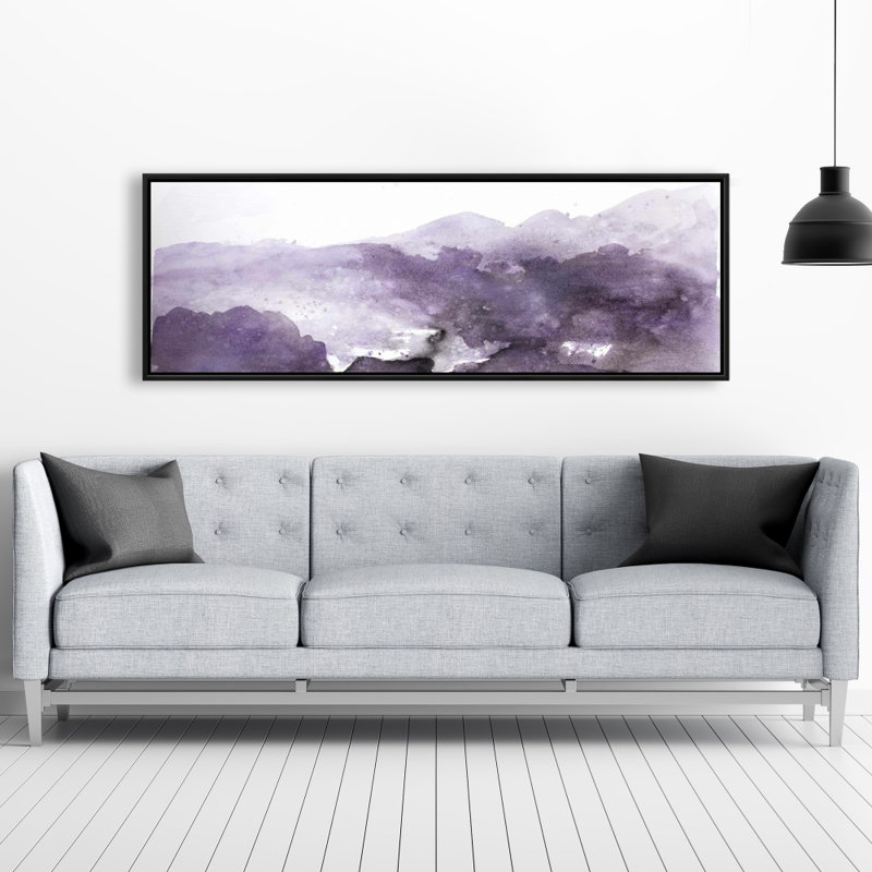 Nuage mauve - Formes, art contemporain encadré, décoration sur toile