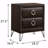 Dark Merlot 2-Drawer Nightstand With Hairpin Legs