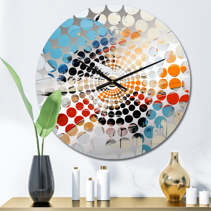 Huntleys - Horloge murale peinture abstraite, Petit