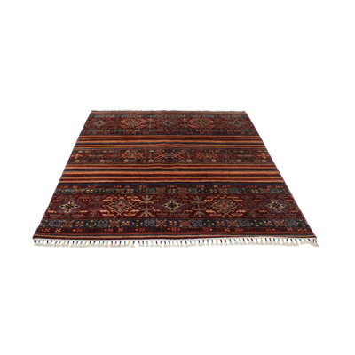 5x7 Red and Multicolor Tribal Rug