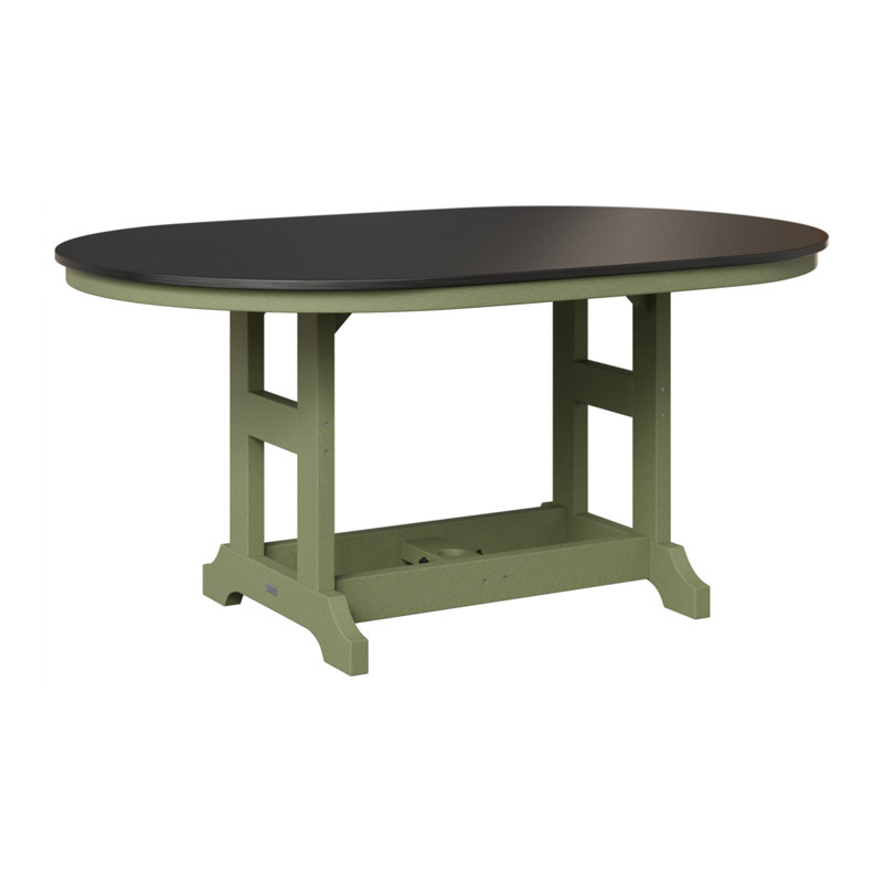 Table de salle à manger Berlin Classic, Noir martelé, Sauge