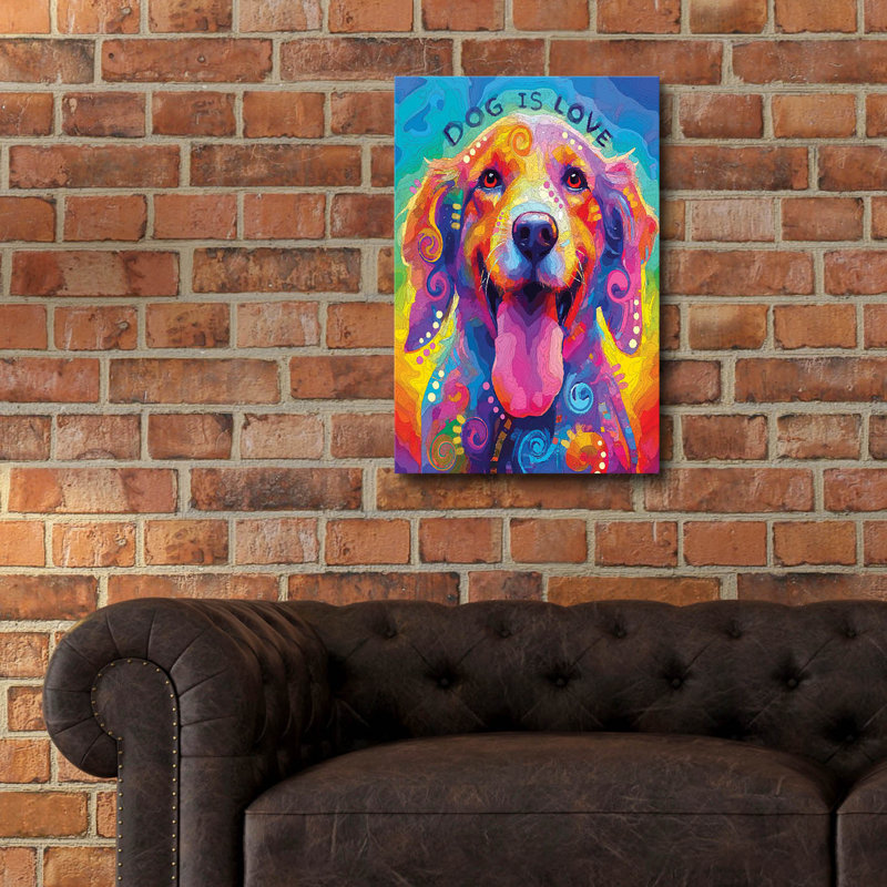Art mural en verre épique «Bursting With Love» par Dean Russo, 16 po x 24 po, H 24 po x l 16 po