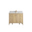 Meuble-lavabo simple en bois de chêne Atlanta Calacatta Poanazzo Quartz-108742340-126780153