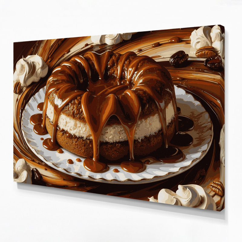 Art mural sur toile brun, Desserts, H 11 po x l 14 po