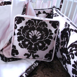 Paris Damask Throw Pillow