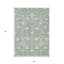 Tapis extérieur lavable floral bleu ciel et beige 5 pi x 8 pi