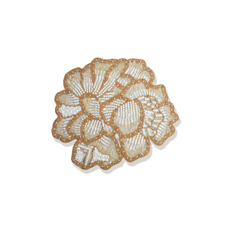 Le chargeur perlé «Art Deco Bloom»