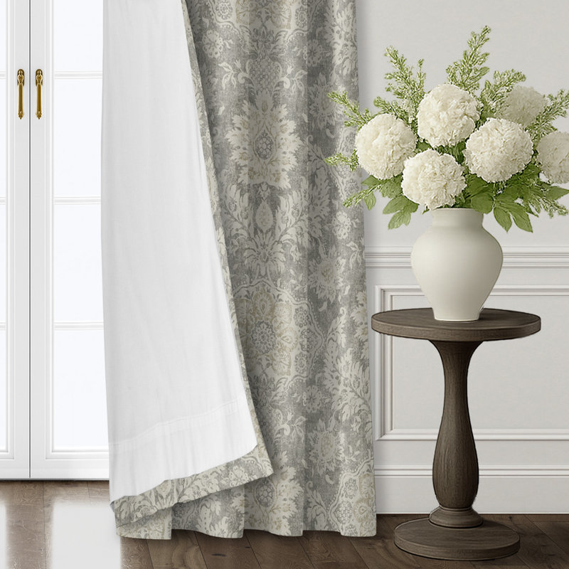 Panneaux de draperies taupe / beige Osha (comprend 2 panneaux) l 50 po x L 120 po (taille par panneau), 50x120
