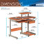Bureau d'ordinateur complet, grain de bois