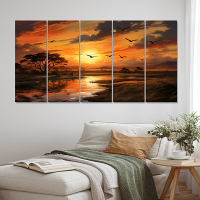 Vautour Photo On III - Paysages, art mural, salon - 5 panneaux égaux