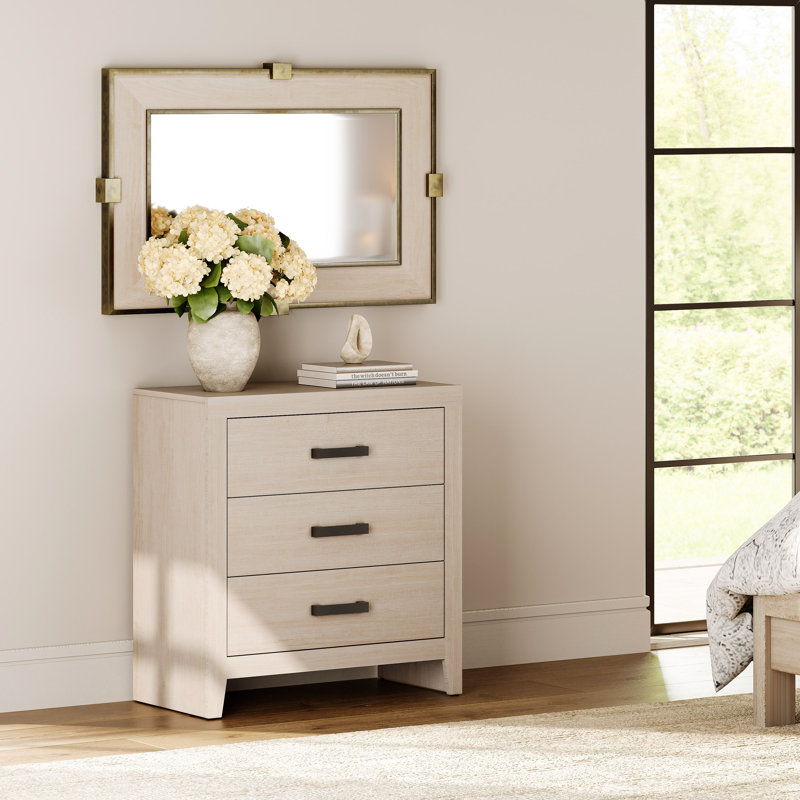 3 Drawer Dresser For Bedroom,Farmhouse Wooden Chest Of Drawers, Modern Closet Storage Organizer For Bedroom, Hallway, Living Room, Living Room