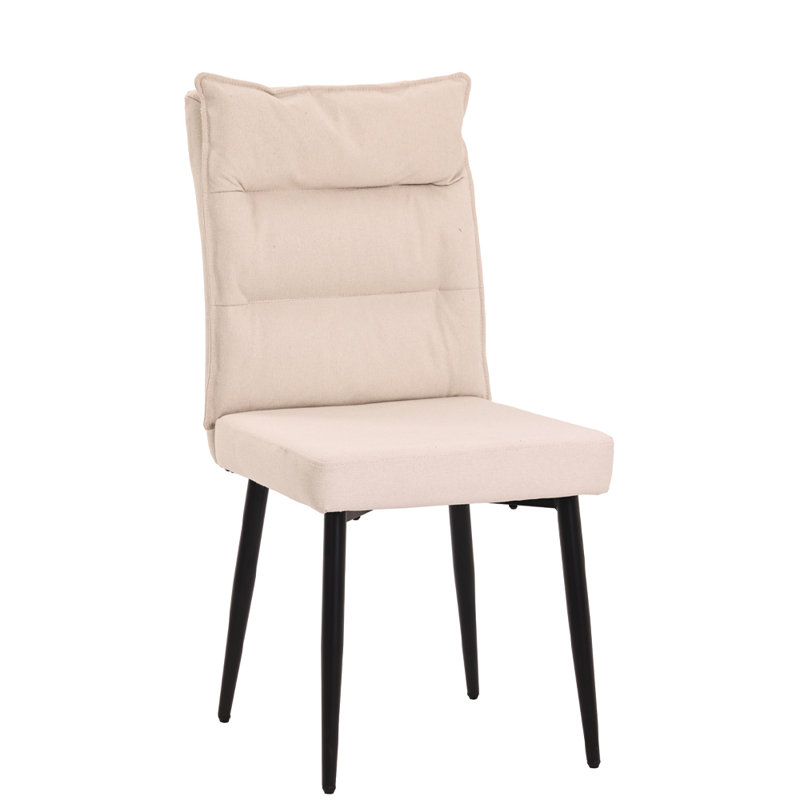 49cm H Upholstered Metal Upholstered Back Accent, Beige