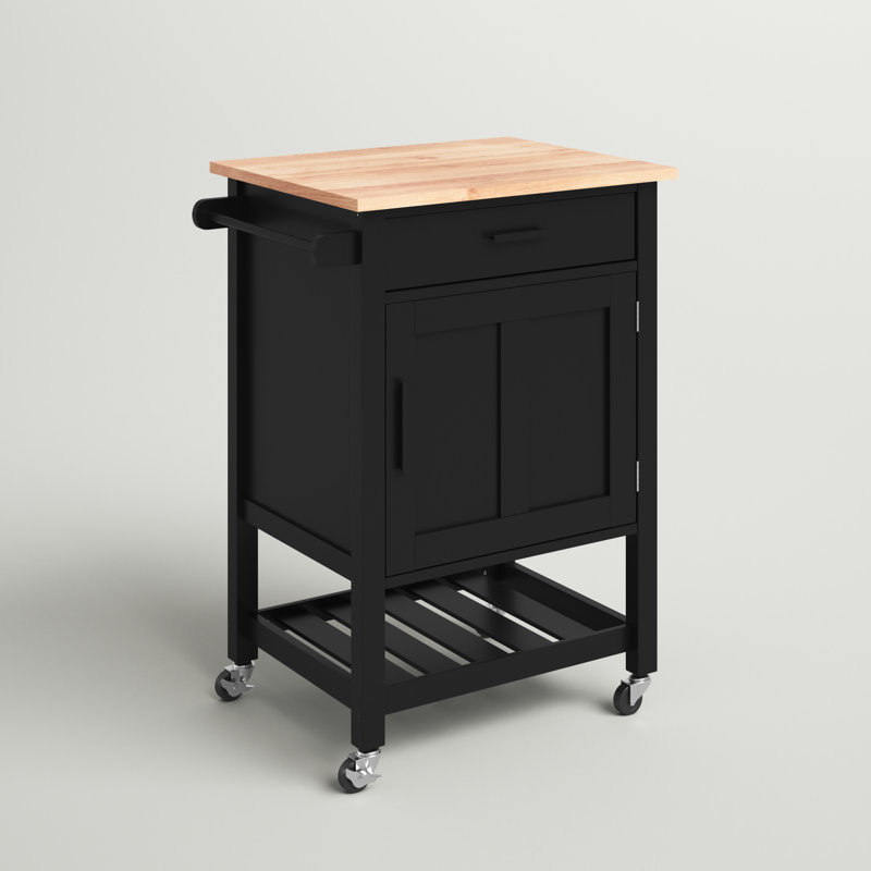 Three Posts™ Ava Solid Wood Kitchen Cart & Reviews | Wayfair