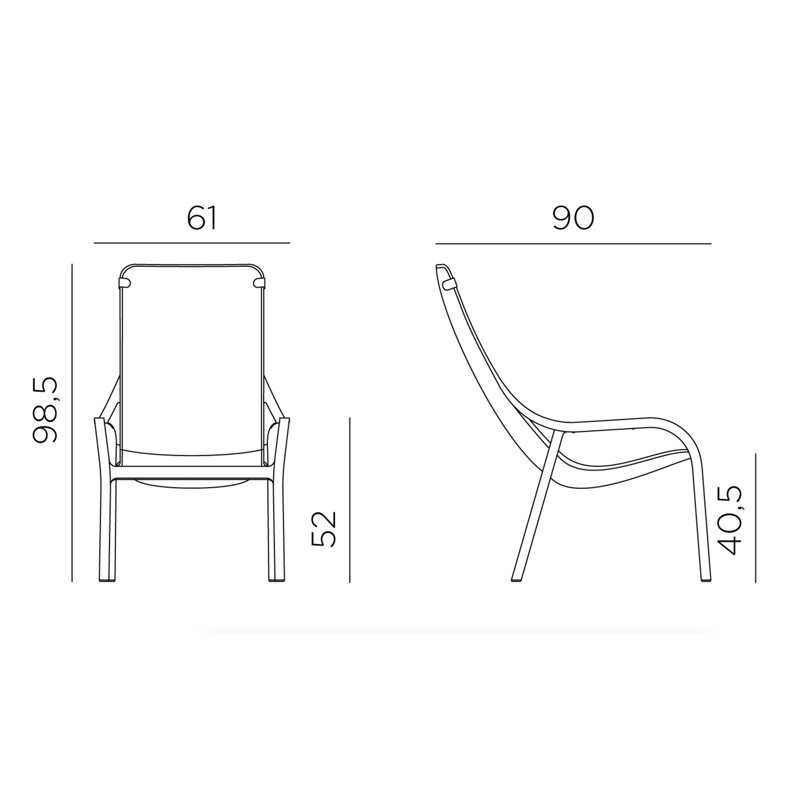 Net Outdoor Lounge Chair, Coral