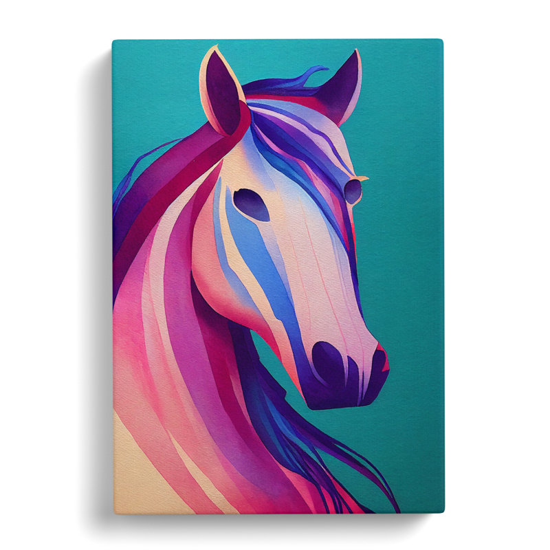 Horse Watercolour No.1 Abstract - Wrapped Canvas, 50cm H x 35cm W x 3cm D