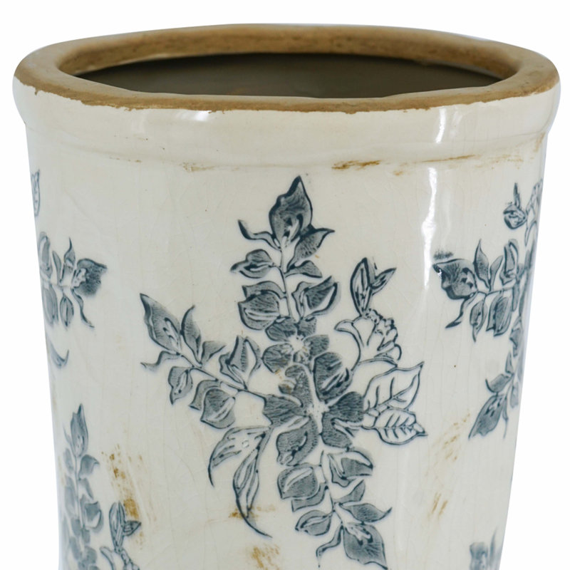 Vase à fleurs avec une bouche large