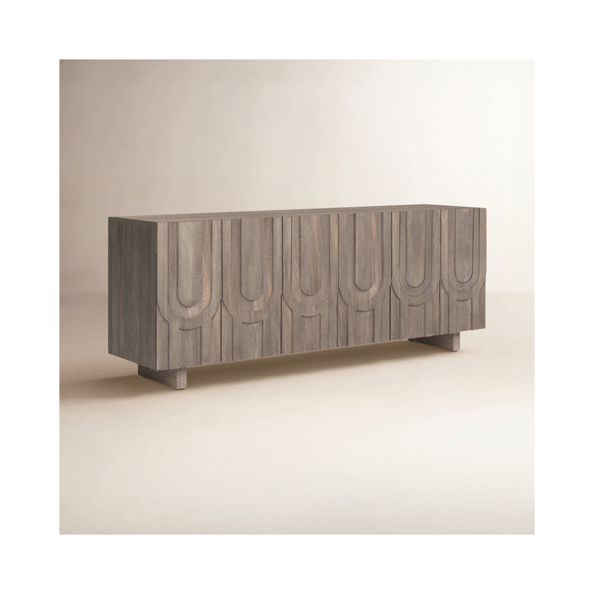Soraya 72'' Media Console, Aged Gray