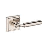 La Conner Privacy Lever with Stepped Square Rose in Matte Black