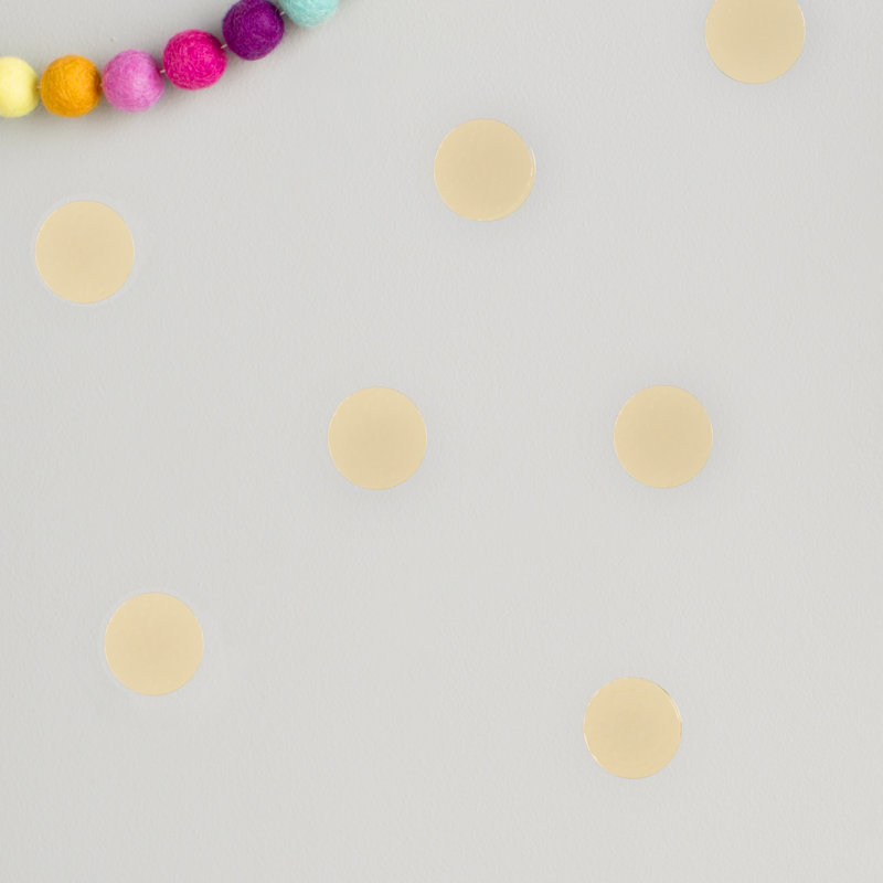 Gold Foil Confetti Dots Peel and Stick Wall Decals