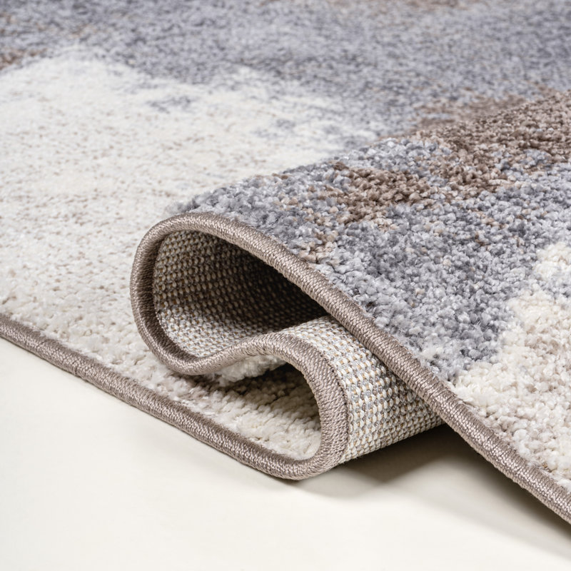 Tapis brun / crème Izaki, Tapis de couloir 2 pi x 8 pi