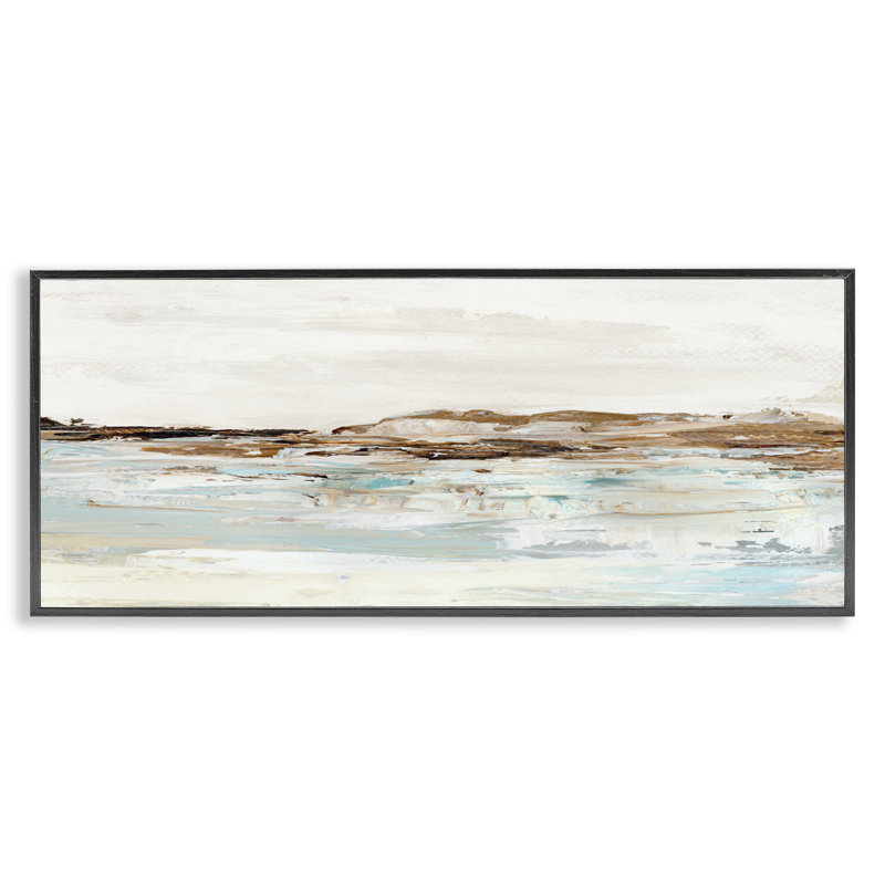 «Whispers Of The Shore», estampe numérique, conception de Luna Mavis, H 13 po x l 30 po, Giclée encadrée noir minuit