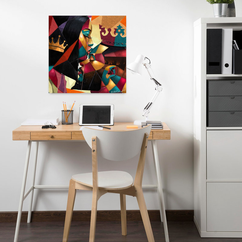 «Close Corners», art contemporain abstrait, H 18 po x l 18 po