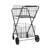 Jumbo Shopping Cart,2 Layers Grocery Cart on Wheels, Foldable Utility Shopping Carts with Double Basket and 360° Rolling Swivel Wheels