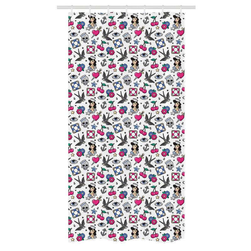 Eckhold Shower Curtain with Hooks Included, 72" H x 36" W