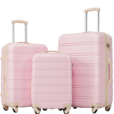 3 Piece Luggage Set Hardside Spinner Suitcase with TSA Lock 20" 24' 28" Available