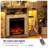 59-Inch Modern TV Stand with Electric Fireplace, LED Glass Shelves, 4 AC Power Outlets and Storage-101868043