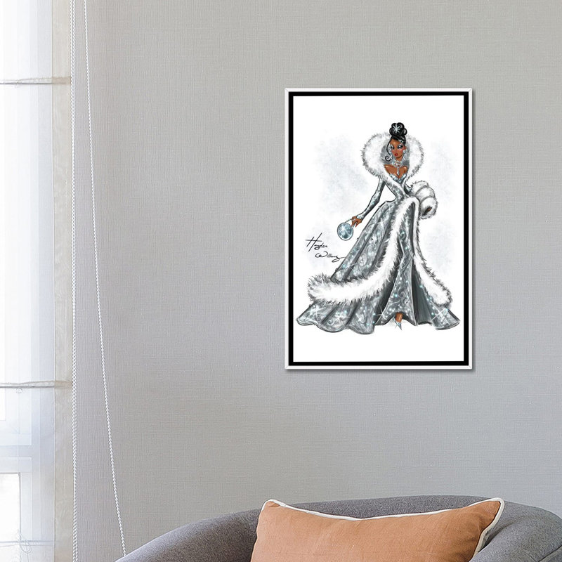 Givre d'hiver - HWI579, H 26 po x l 18 po, Impression sur toile flottante sans passe-partout, Blanc