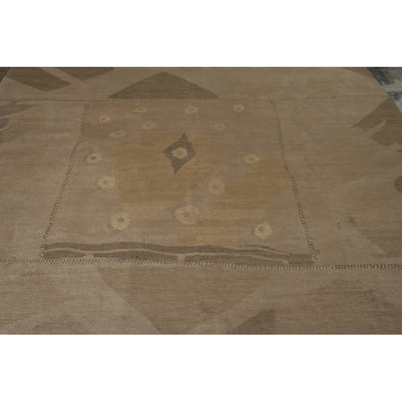 Handmade Silk and Wool Area Rug