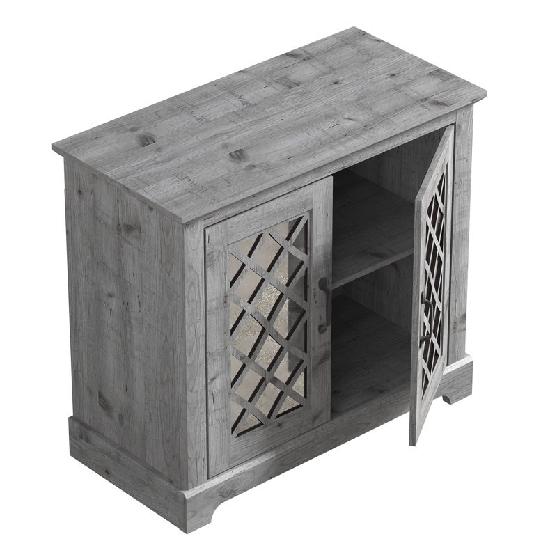 Perrault 2 Door Accent Cabinet, Mexican Gray