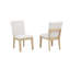 Ensemble de 2 chaises de salle à manger rembourrées au fini chêne clair