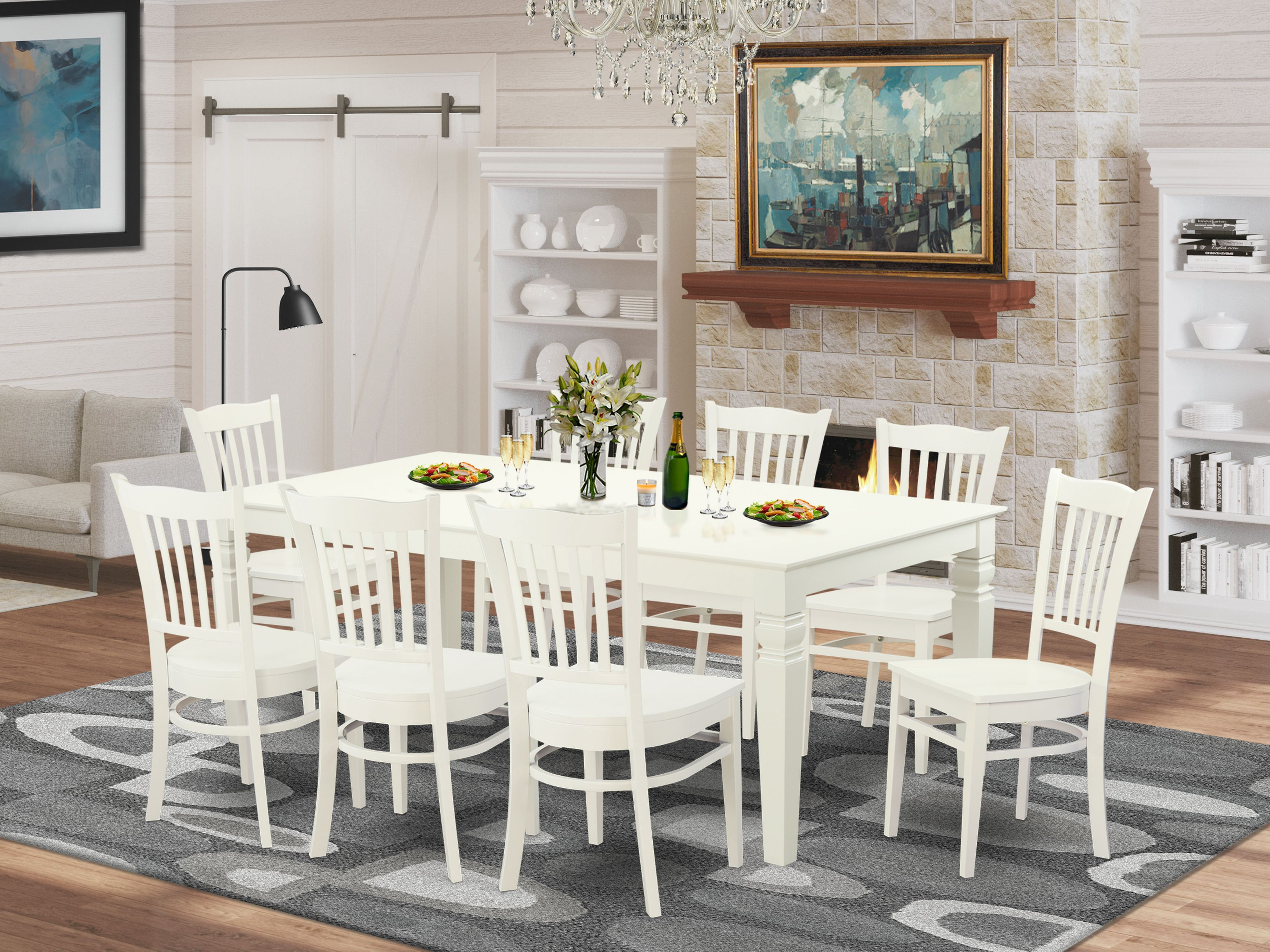 Darby Home Co Beesley 9 - Piece Butterfly Leaf Rubberwood Solid Wood ...