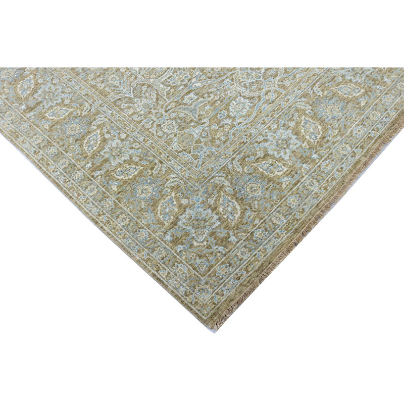Tapis chameau noué à la main de haute qualité, Rectangle de 5 pi x 8 pi