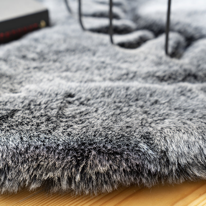 Byrone Uni Hand Tufted Area Rug, Anthracite, Rectangular 120 x 170cm