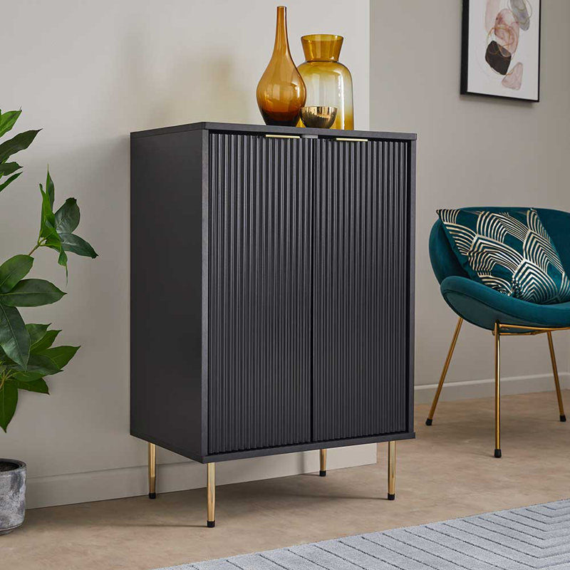 Karlos Shoe Storage Cabinet, Black