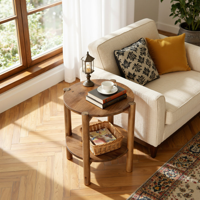 Solid Wood End Table