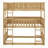 Twin-Sized Three-Tier Rubber Wood Bunk Bed, Fully Equipped With Ladders And Guardrails-478907406