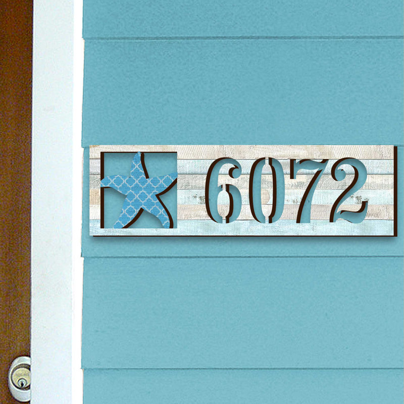 Plaque d'adresse Starfish 1-Line, Oui