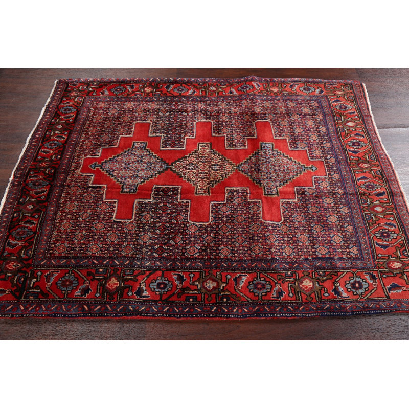 Hamond One-of-a-Kind 4'2" X 5'3" Wool Area Rug in Red