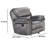 Remma Manual Glider Recliner Chair, Gray Faux Leather, Pillow Arms